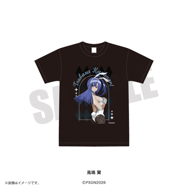 『戦姫絶唱シンフォギア』Tシャツ (黒) 風鳴 翼 白バニーver.