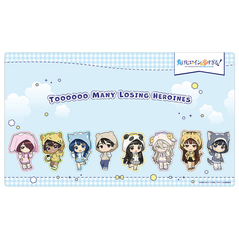 "There Are Too Many Losing Heroines!" Rubber Mat (Furry Ears Hoodie)