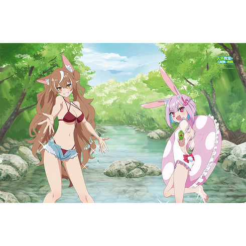 "The Misanthropic Teacher of the Non-Human Class" Original Illustration Towel Blanket (by Isaki Oomori & Misaki Uza / River Play)