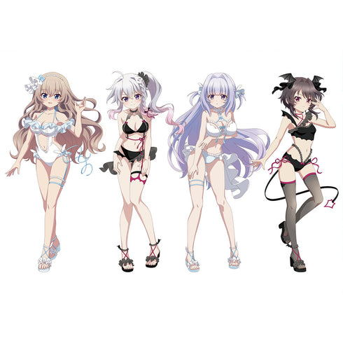 『9-nine- Ruler's Crown』描き下ろしキャラファイングラフ(天使&悪魔水着) A4