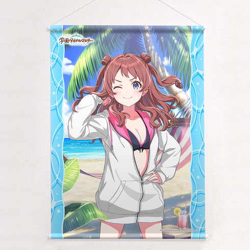 "Gakuen Idolmaster" B2 Tapestry (Saki Hanami / "You and Semi-Blue") Double Suede