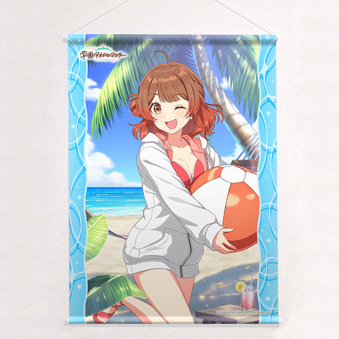 『学園アイドルマスター』B2タペストリー(花海佑芽/キミとセミブルー)Wスエード