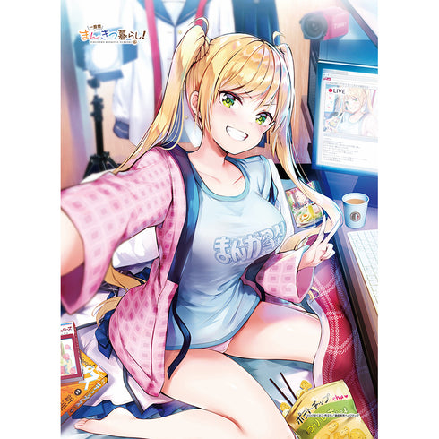 『一畳間まんきつ暮らし!』B2タペストリー(鈴木万里花)Wスエード
