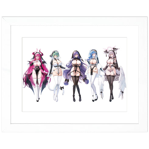 『アズールレーン』描き下ろしキャラファイングラフ(サキュバスシスター)A4