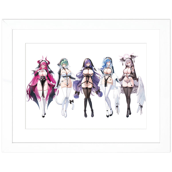『アズールレーン』描き下ろしキャラファイングラフ(サキュバスシスター)A4