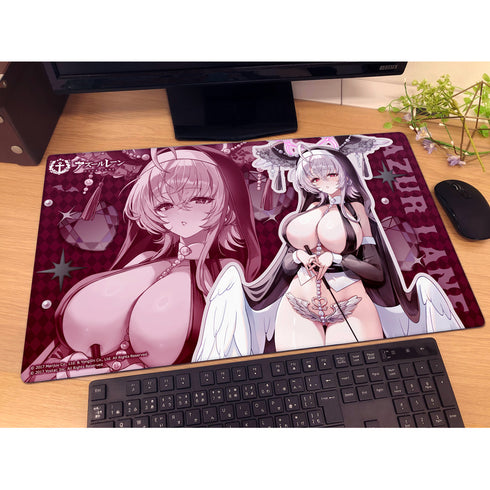 『アズールレーン』描き下ろしラバーマット(パール/サキュバスシスター)