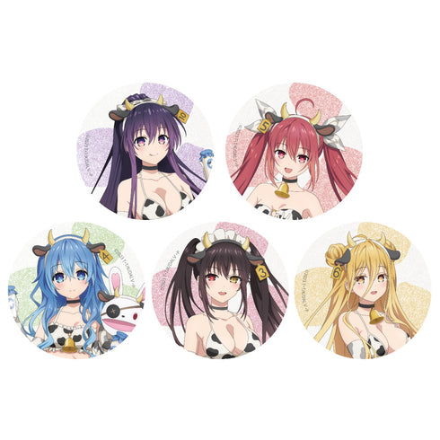 『デート・ア・ライブV』描き下ろしトレーディング缶バッジ(牛柄水着/グリッター)【BOX】