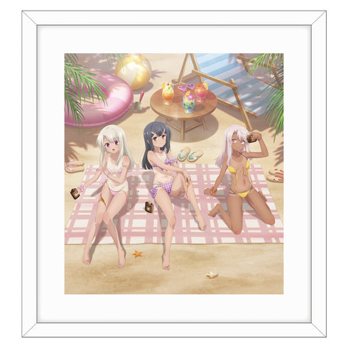 『Fate/kaleid liner プリズマ☆イリヤ Licht 名前の無い少女』描き下ろし複製原画(イリヤ&美遊&クロエ/日焼け)