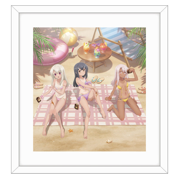 『Fate/kaleid liner プリズマ☆イリヤ Licht 名前の無い少女』描き下ろし複製原画(イリヤ&美遊&クロエ/日焼け)