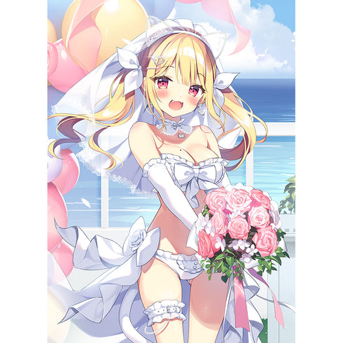 『ぱん先生』描き下ろしB2タペストリー(有栖川瑠々/ウエディング)Wスエード