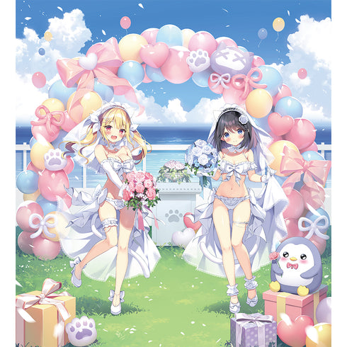 『ぱん先生』描き下ろし複製原画(白雪結梨&有栖川瑠々/ウエディング)