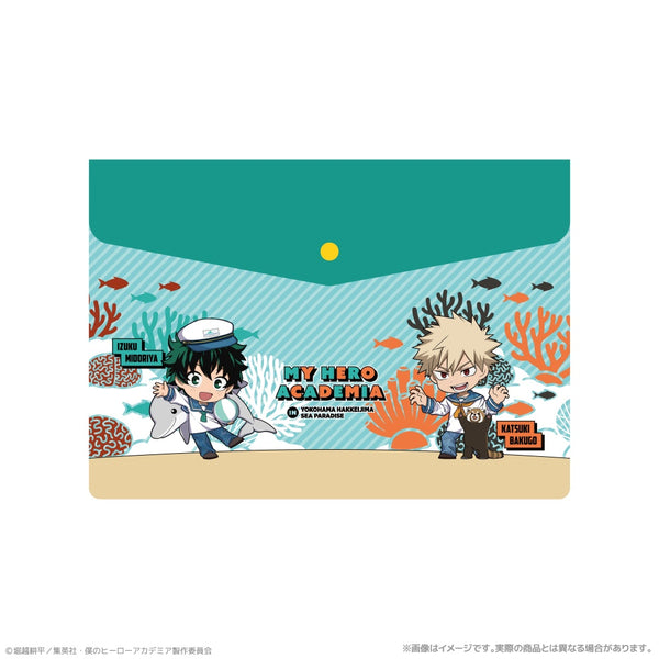 "My Hero Academia" Envelope Case: Izuku Midoriya & Katsuki Bakugo – "PLUS ULTRA" with Sea Creatures