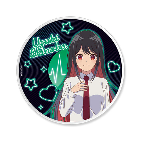 『真夜中ハートチューン』レコード風アクリルコースター 雨月しのぶ