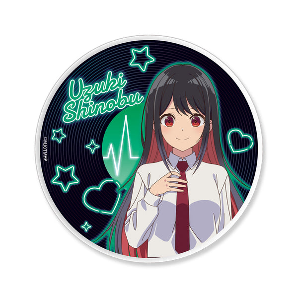 『真夜中ハートチューン』レコード風アクリルコースター 雨月しのぶ