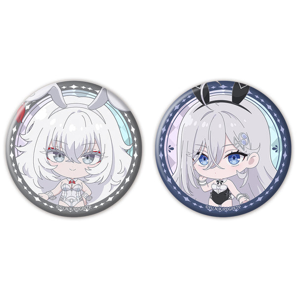 "Making a Living from Death Games" Aurora Pin Badge 2-Piece Set: Yuki & Hakushi