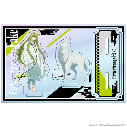 『Fate/strange Fake』オーロラアクリルニコスタンド 銀狼の合成獣&ランサー