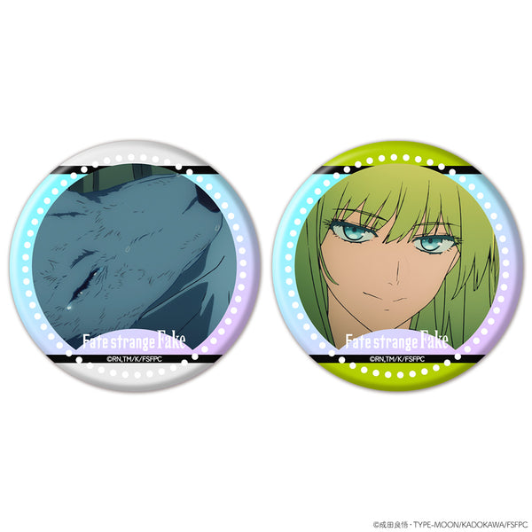 『Fate/strange Fake』オーロラ缶バッジ2個セット 銀狼の合成獣&ランサー