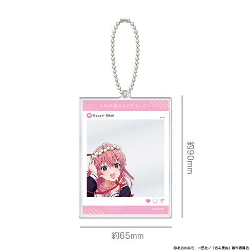 『きみが死ぬまで恋をしたい』SNS風アクリルカードキーホルダー カガリ・ミミ
