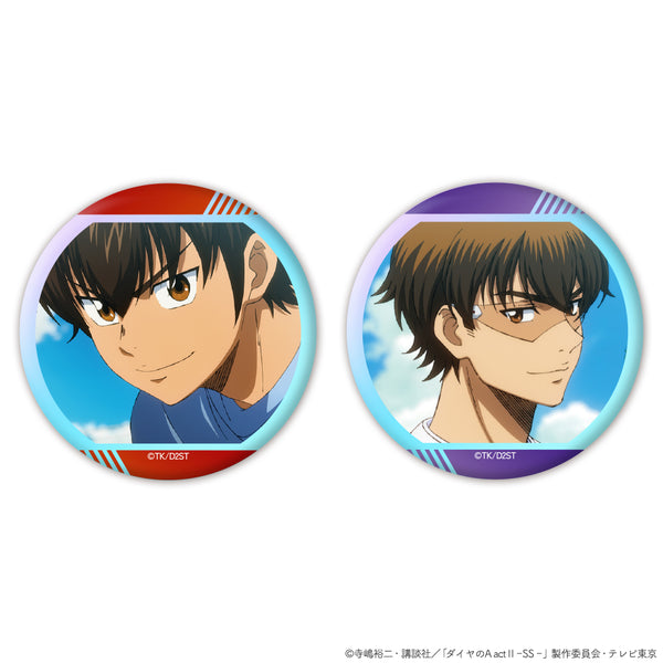 『ダイヤのA actII -Second Season-』オーロラ缶バッジ2個セット 沢村栄純&御幸一也