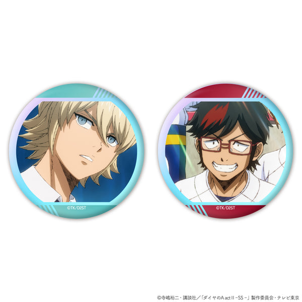 『ダイヤのA actII -Second Season-』オーロラ缶バッジ2個セット 奥村 光舟&瀬戸 拓馬