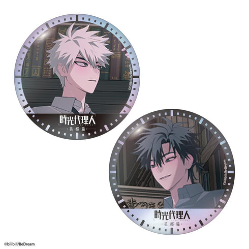 "Time Agent -LINK CLICK-" Aurora Pin Badge 2-Piece Set: Toki & Hikaru (Main Visual)