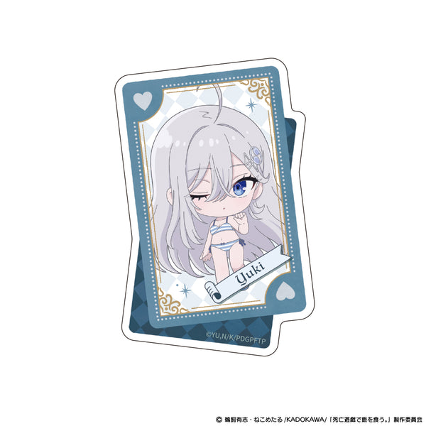 『死亡遊戯で飯を食う。』ダイカットステッカー 幽鬼 CLOUDY BEACH<ウインク> ver.