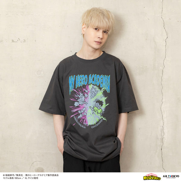 『僕のヒーローアカデミア』アニメ 第1弾 第二次決戦編 シーンイラストTシャツ 8(緑谷出久&死柄木弔)