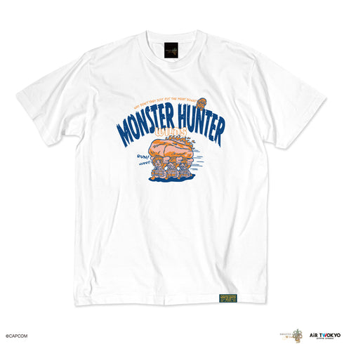 『モンスターハンターワイルズ』シーンイラストTシャツ 1(RUN!)ホワイト