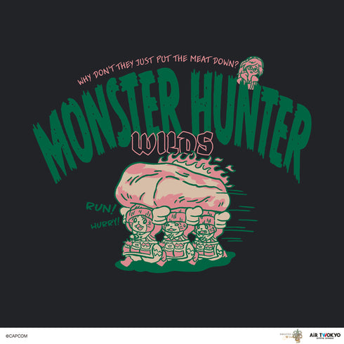 『モンスターハンターワイルズ』シーンイラストTシャツ 1(RUN!)スミクロ
