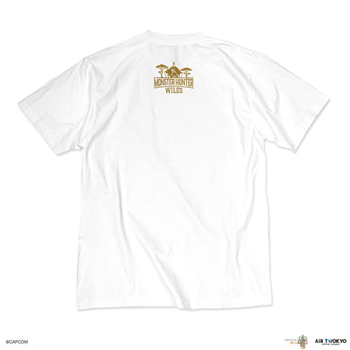 『モンスターハンターワイルズ』シーンイラストTシャツ 3(アイルー&回復ミツムシ)ホワイト