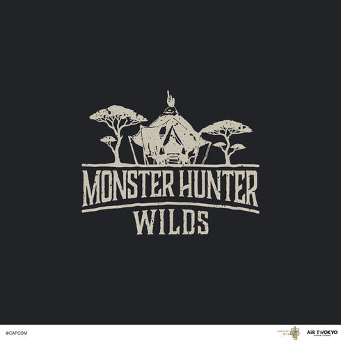 "Monster Hunter: World" Scene Illustration T-Shirt 3 (Ailuro & Healing Beetle) Charcoal