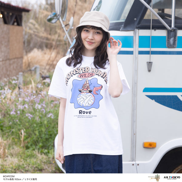 "Monster Hunter: World" Scene Illustration T-Shirt 4 (Luro) White