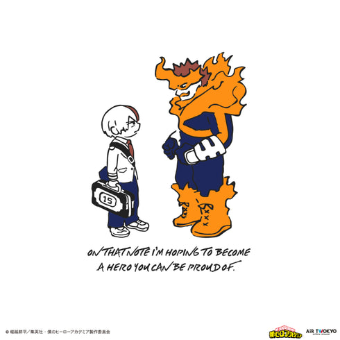 "My Hero Academia" Season 4 Scene Illustration T-Shirt 5 (Shoto Todoroki)