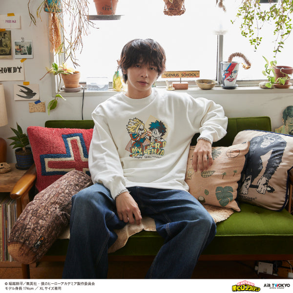 "My Hero Academia" Season 4 Scene Illustration Sweatshirt 2 (Izuku Midoriya & Kairi)