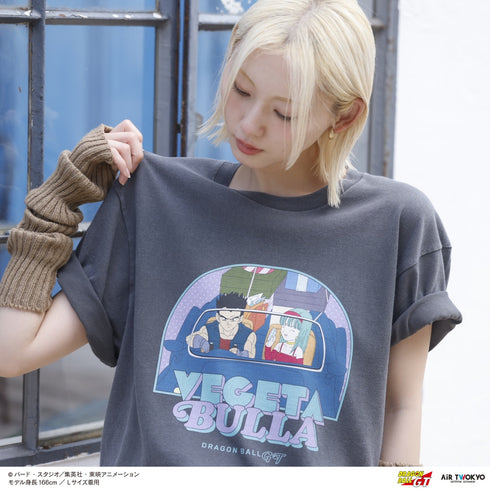 『ドラゴンボール』DRAGON BALL GT シーンイラストTシャツ 2(ベジータ・ブラ)フェードグレー