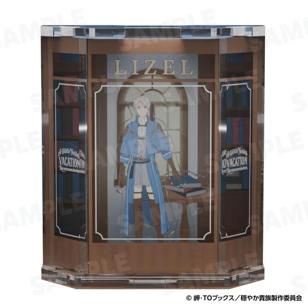 The gentle aristocrat's idea of a vacation. Recommendation of the vacation of the gentle aristocrat. Show-window style acrylic stand Liselle