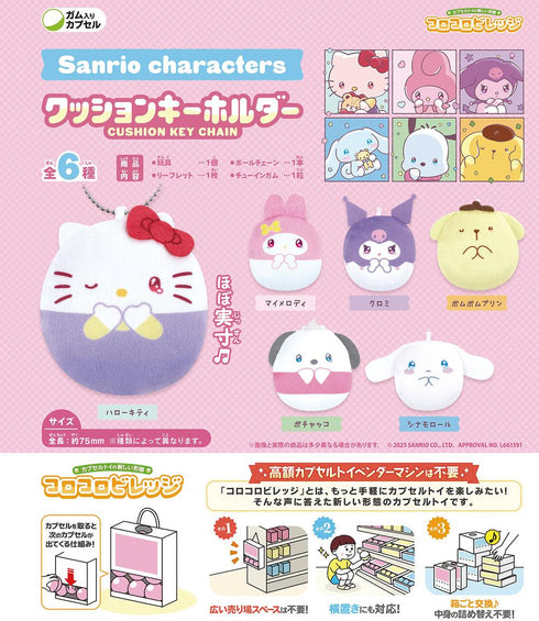 『サンリオキャラクターズ』【食玩】クッションキーホルダー【BOX】