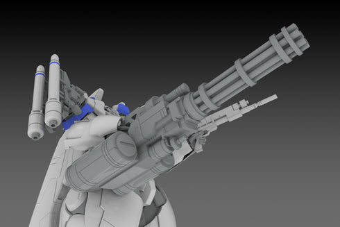 "POWERDoLLS" Plastic Kit X-4+ PD-802 Armored Infantry Weapon Set 3: Shoulder Parts for Weapon Mounting & DRu35 MLC & R25 Rocket & M7A Gatling Gun