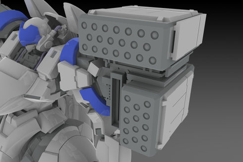 "POWERDoLLS" Plastic Kit X-4+ PD-802 Armored Infantry Weapon Set 3: Shoulder Parts for Weapon Mounting & DRu35 MLC & R25 Rocket & M7A Gatling Gun