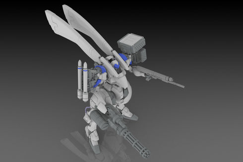 "POWERDoLLS" Plastic Kit X-4+ PD-802 Armored Infantry Weapon Set 3: Shoulder Parts for Weapon Mounting & DRu35 MLC & R25 Rocket & M7A Gatling Gun