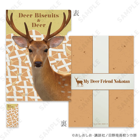 『しかのこのこのここしたんたん』クリアファイル&ステッカーセット 5 鹿&鹿せんべい