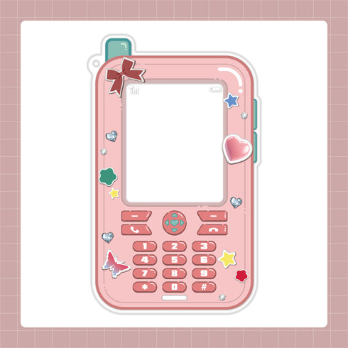 『推し活グッズ』アクリルカードホルダー(ガラケー) 1 レッド