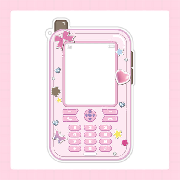 『推し活グッズ』アクリルカードホルダー(ガラケー) 2 ピンク