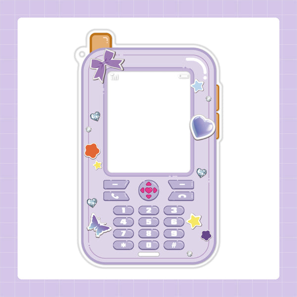 『推し活グッズ』アクリルカードホルダー(ガラケー) 3 パープル