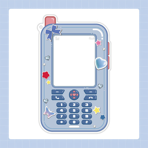 『推し活グッズ』アクリルカードホルダー(ガラケー) 4 ブルー