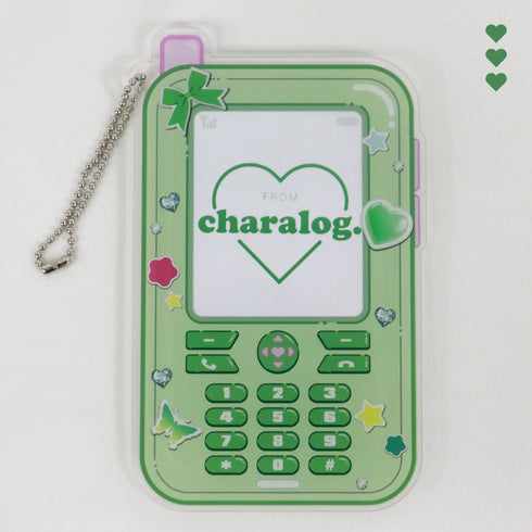 『推し活グッズ』アクリルカードホルダー(ガラケー) 6 グリーン