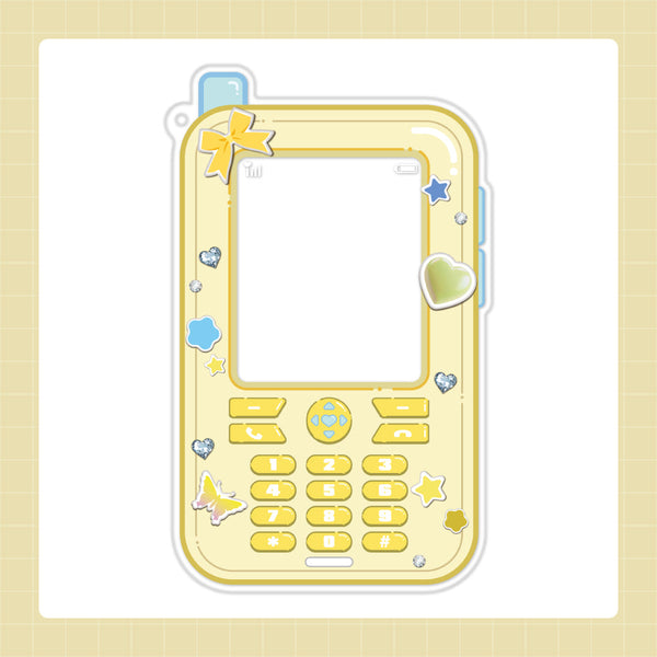 『推し活グッズ』アクリルカードホルダー(ガラケー) 7 イエロー