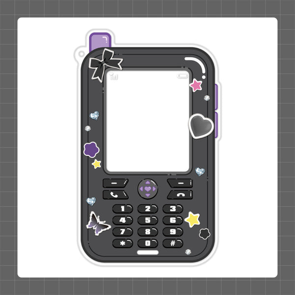 『推し活グッズ』アクリルカードホルダー(ガラケー) 12 ブラック