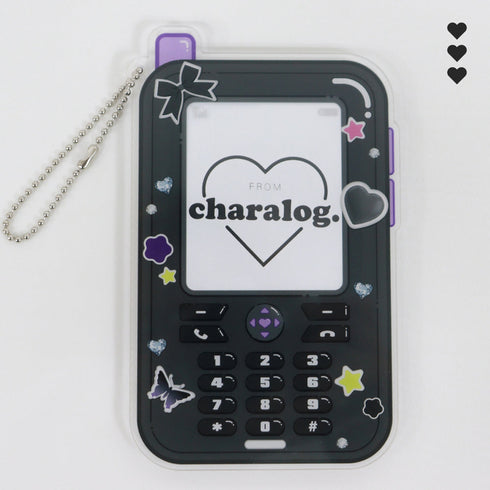 『推し活グッズ』アクリルカードホルダー(ガラケー) 12 ブラック