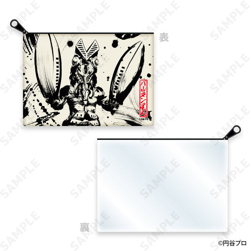 『ウルトラ怪獣』墨絵風コレクション クリア窓付きポーチ 1 バルタン星人